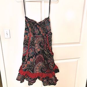 FIRE LOS ANGELES Strapless Pocket smock Dress, M